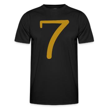 7 - Men's Functional T-Shirt - black - Front - AI Model Male 178 dark (178cm)