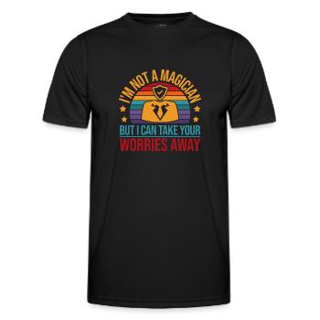 Insurance Agent Take Worries Away Funny Insurance - Men's Functional T-Shirt - black - Front - AI Model Male 178 dark (178cm)