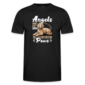 Goldendoodle Dog Breed - Men's Functional T-Shirt - black - Front - AI Model Male 178 dark (178cm)