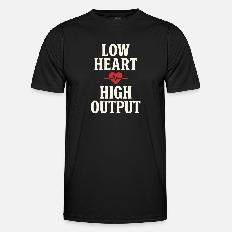 Zone 2 Training Herzfrequenztraining Einfaches - Männer Funktions-T-Shirt - Schwarz