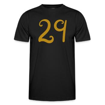 29 - Männer Funktions-T-Shirt - Schwarz - Vorne - AI Model Male 178 dark (178cm)