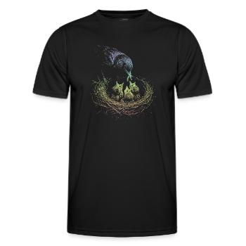 Merle - T-shirt sport Homme - noir - Devant - AI Model Male 178 dark (178cm)