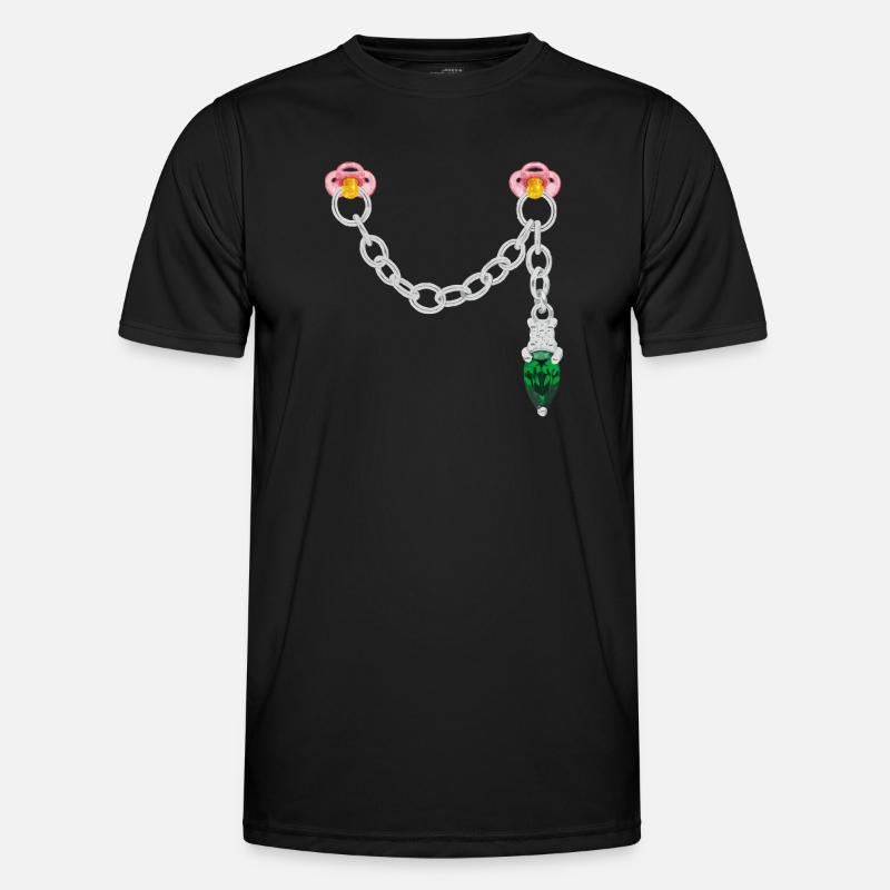 Silver connector - Men's Functional T-Shirt - black
