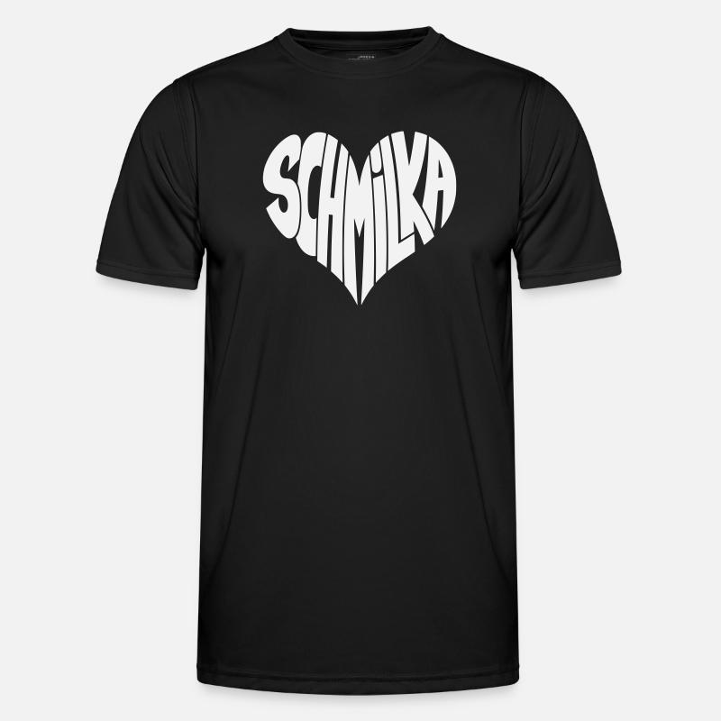 Schmilka, Ba Schandau Heart Lettering - Men's Functional T-Shirt - black