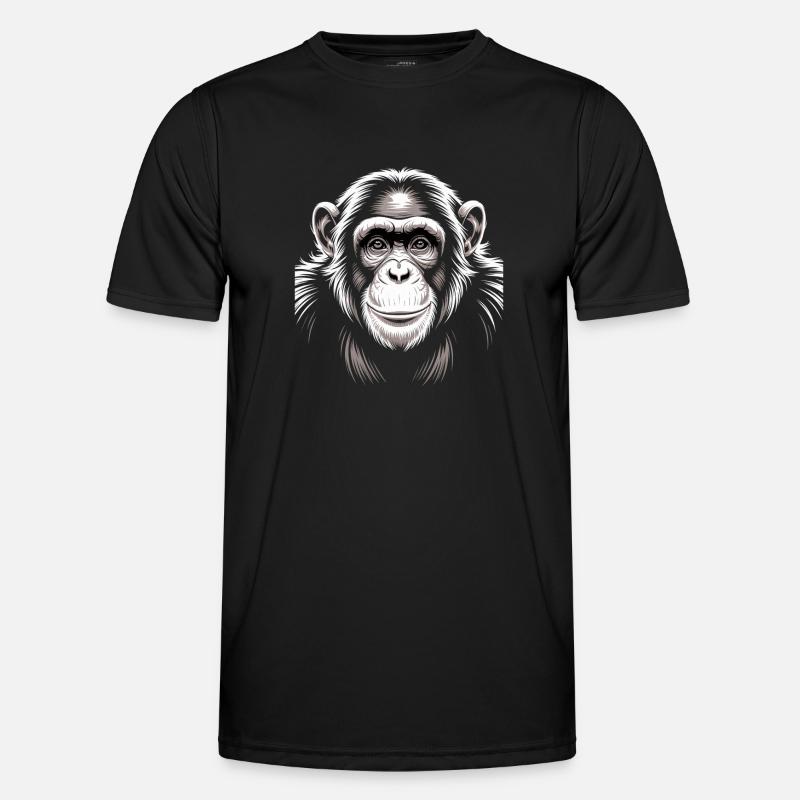 Monkey Chimpanzee - Men's Functional T-Shirt - black