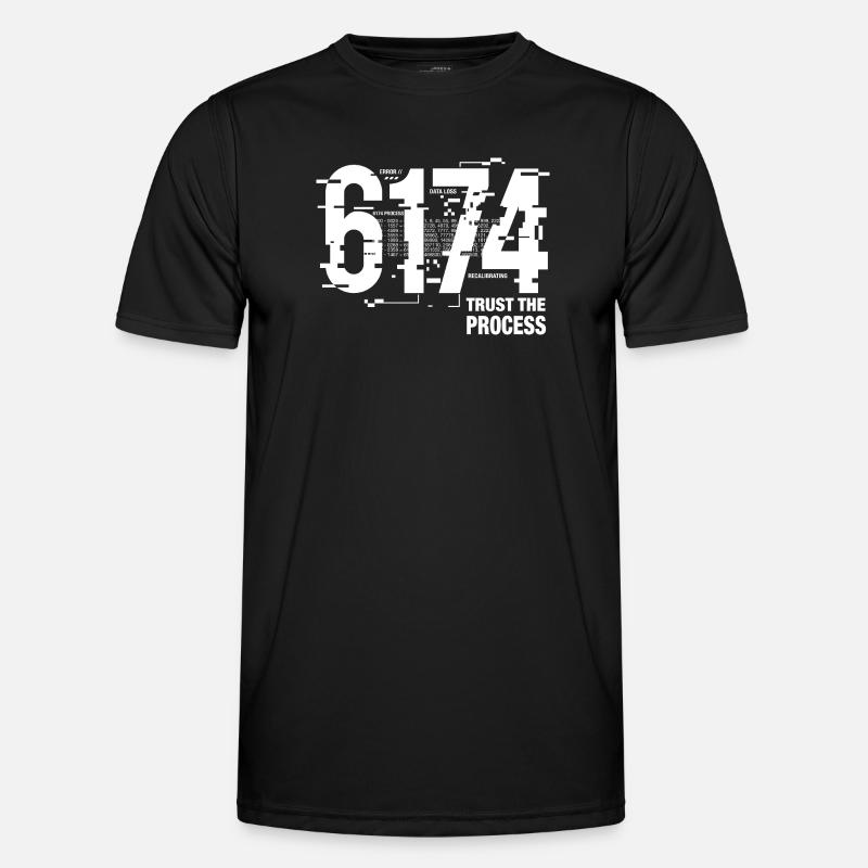 6174 Kaprekar Constant Glitch Math - Men's Functional T-Shirt - black