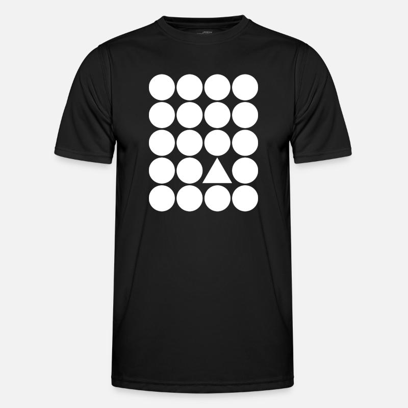 Geometric Grid Triangle Accent - Men's Functional T-Shirt - black