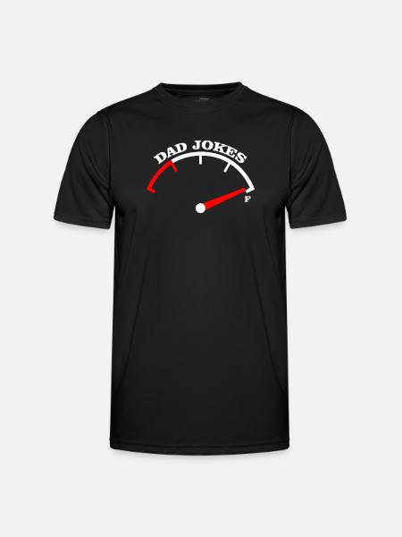 Dad Jokes Meter Tee Design - Men's Functional T-Shirt - black