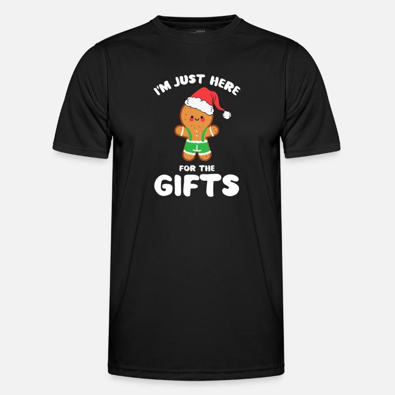 Gingerbread Santa Gift Tee - Men's Functional T-Shirt - black