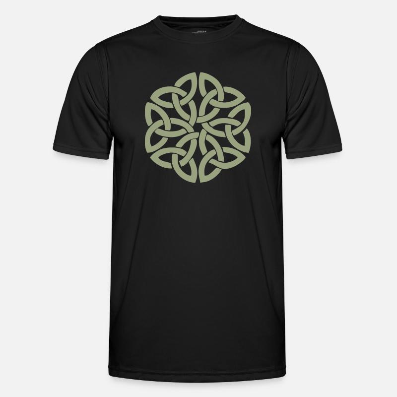 Celtic Knot Circular Interlace - Men's Functional T-Shirt - black