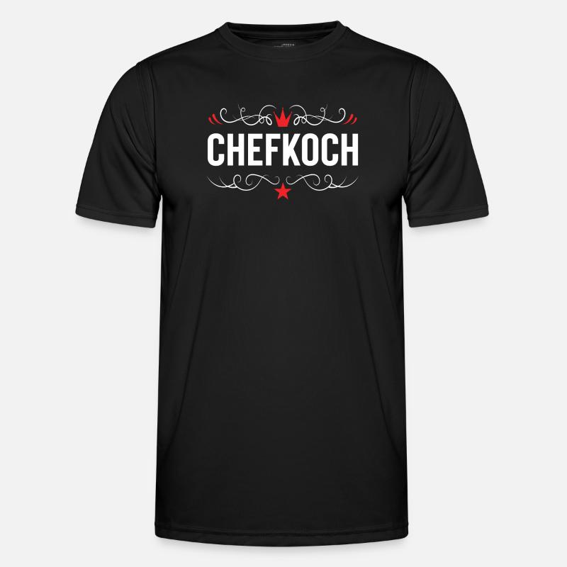 Chefkoch Kochen - Männer Funktions-T-Shirt - Schwarz