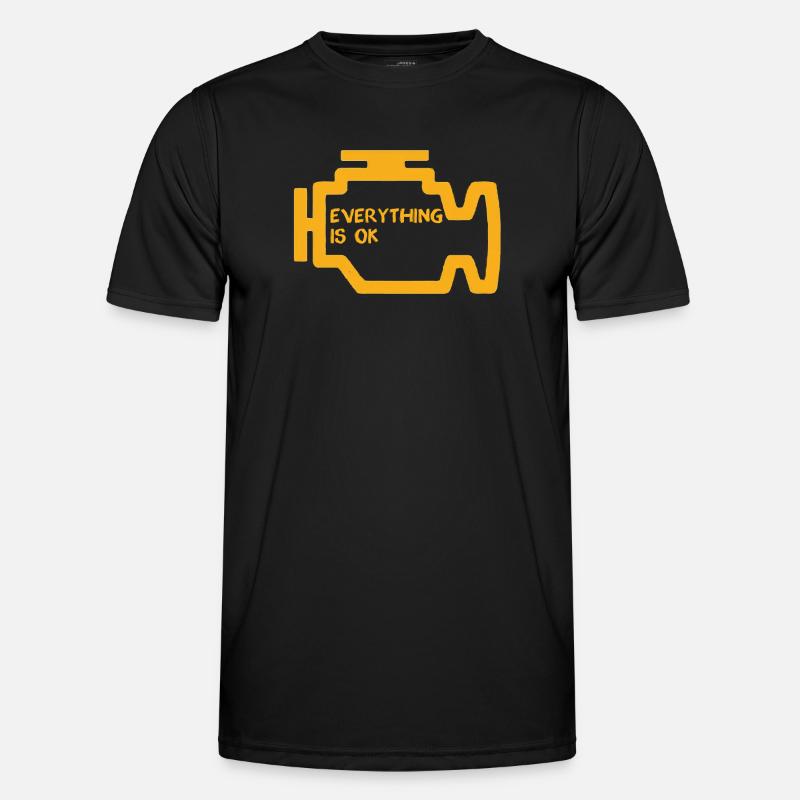 Check Engine Light - Men's Functional T-Shirt - black