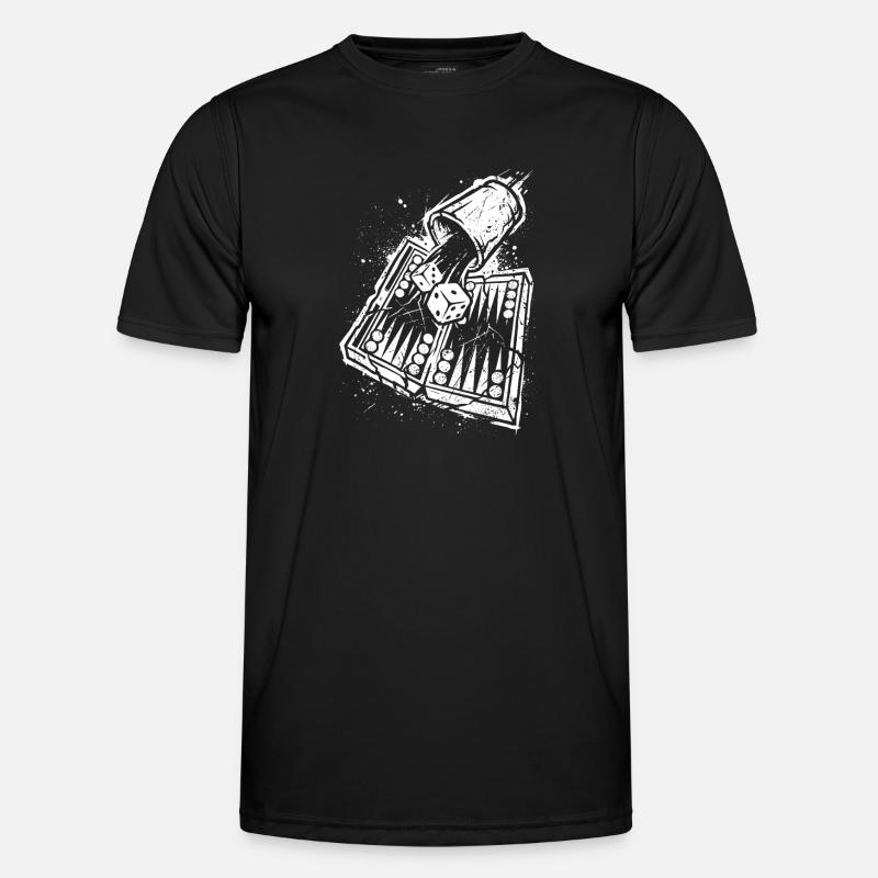 Backgammon | Board Game | Gift - Men's Functional T-Shirt - black