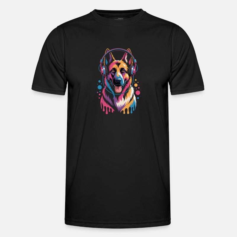 German Shepherd - Men's Functional T-Shirt - black