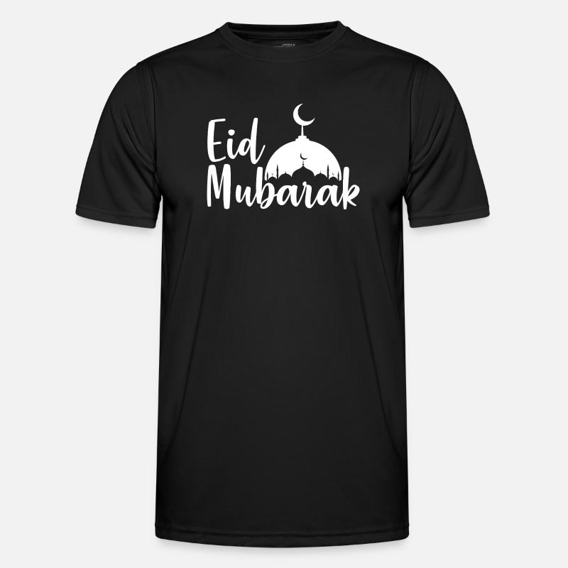 Eid Mubarak - Männer Funktions-T-Shirt - Schwarz