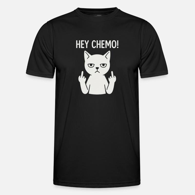 Sassy Chemo Support Cat - Men's Functional T-Shirt - black