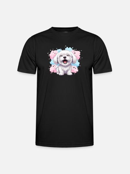 Éclaboussure pastel joyeuse et duveteuse - T-shirt sport Homme - noir