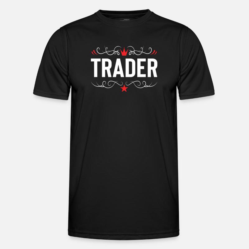 Trader Beruf - Männer Funktions-T-Shirt - Schwarz