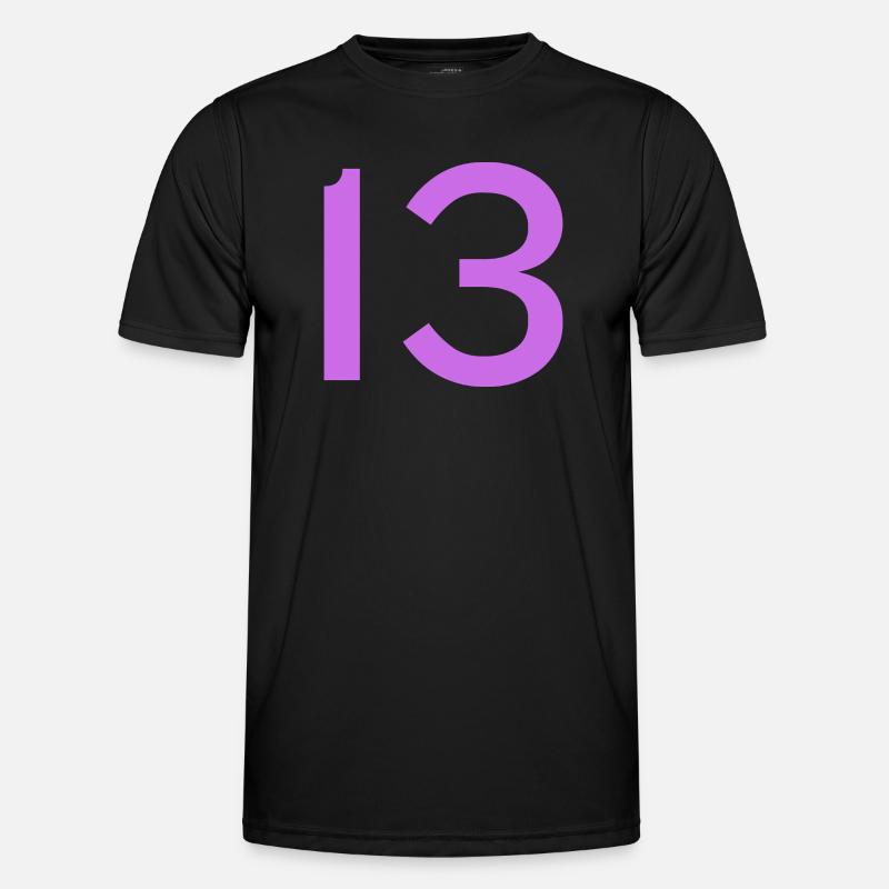 13 - Männer Funktions-T-Shirt - Schwarz