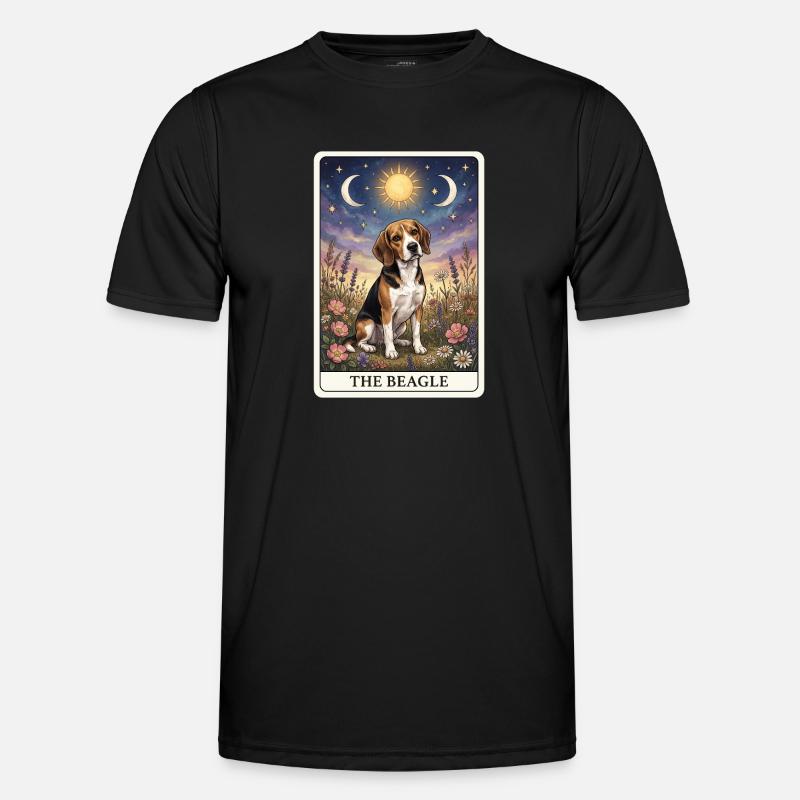Beagle Tarot Card - Men's Functional T-Shirt - black