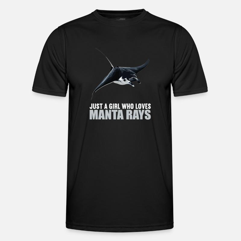 Rochen Mantarochen - Männer Funktions-T-Shirt - Schwarz