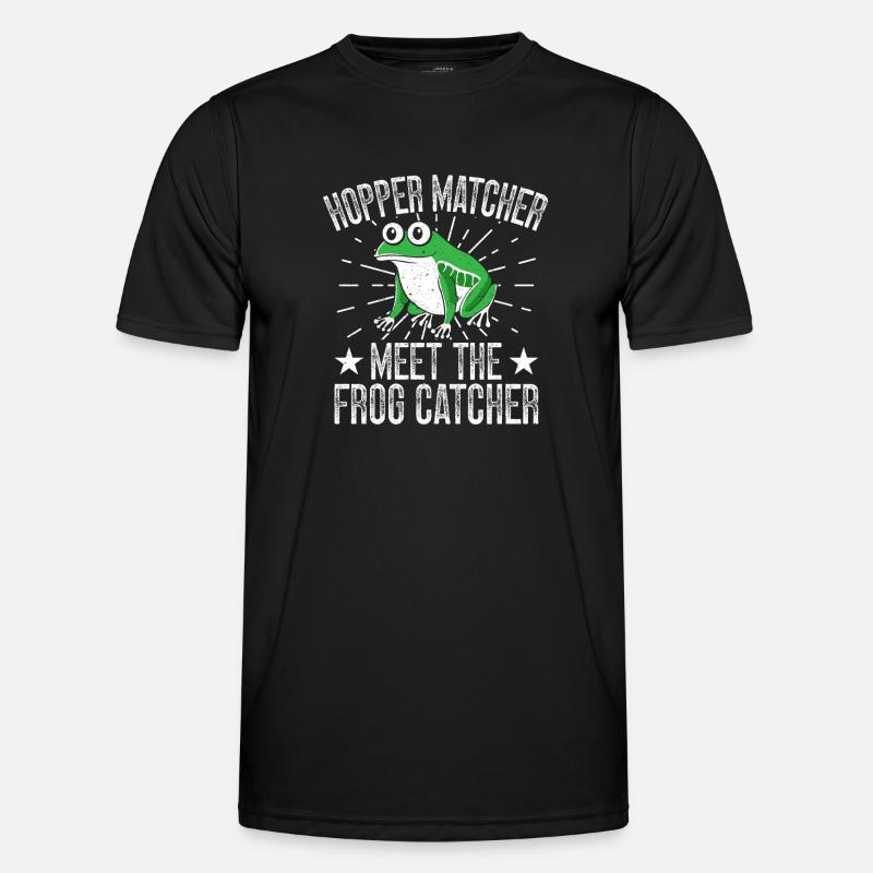 Frog Catcher Hopper Matcher Frog - Men's Functional T-Shirt - black