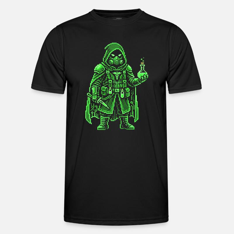 Punk Apotheker Pixel Art Retro Hacker - Männer Funktions-T-Shirt - Schwarz