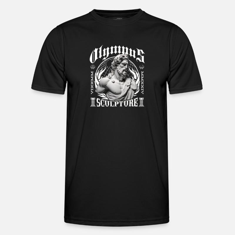 Gothic Skulptur Bust - Männer Funktions-T-Shirt - Schwarz