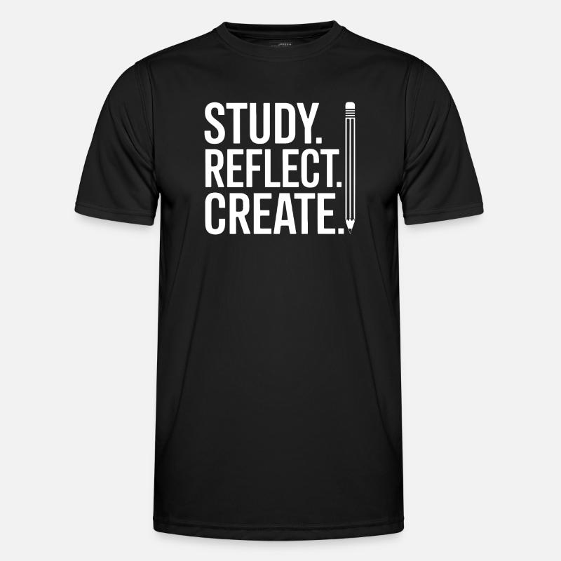 Study Reflect Create Poster - Men's Functional T-Shirt - black
