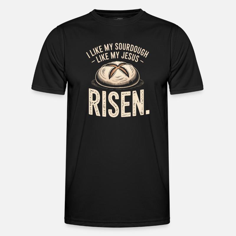 Sourdough Risen Jesus Tee - Men's Functional T-Shirt - black