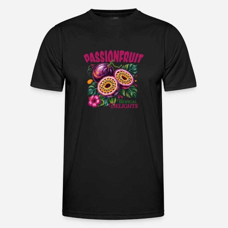 Passionfruit Tropics - Men's Functional T-Shirt - black