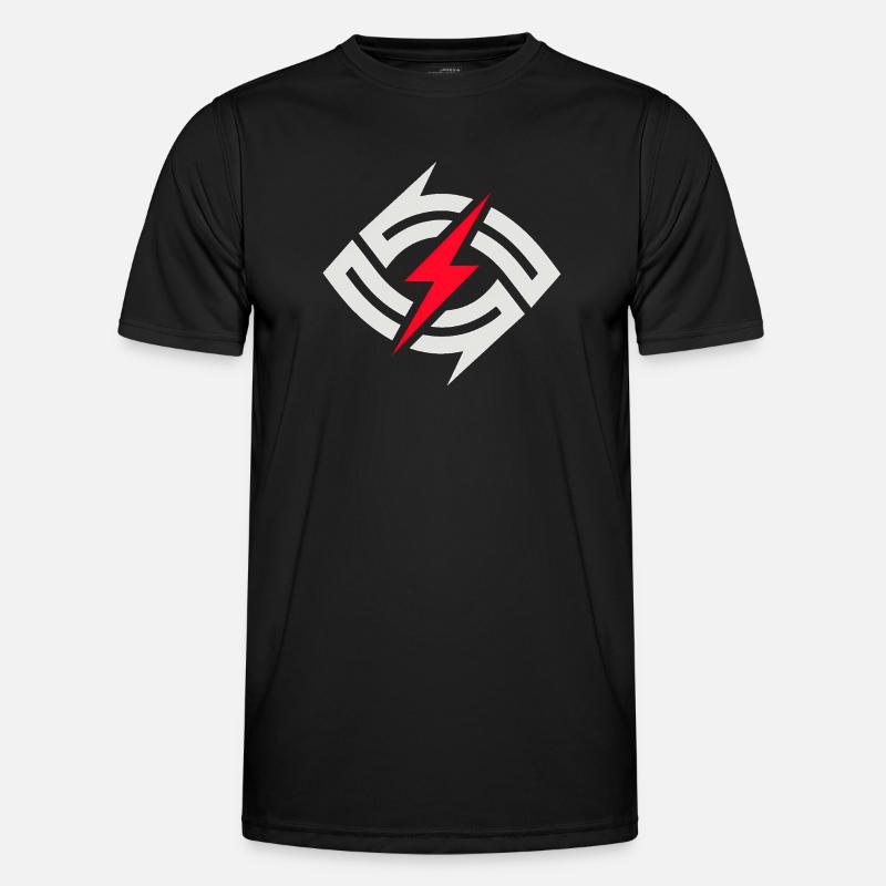 Circular Flash Contrast - Men's Functional T-Shirt - black