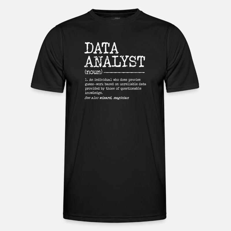 Data Analyst Meme Tee - Men's Functional T-Shirt - black