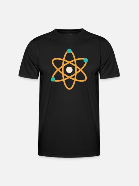 Atom - Physics Chemistry Science Nerd Teacher - Men's Functional T-Shirt - black