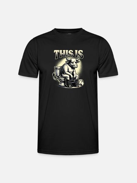 C’est de l’humour de toilettes à la connerie - T-shirt sport Homme - noir