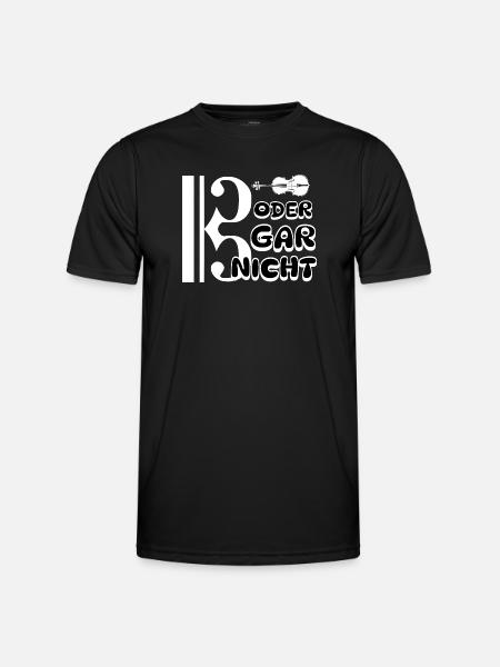 Bratsche - Bassschlüssel oder gar nicht - Männer Funktions-T-Shirt - Schwarz
