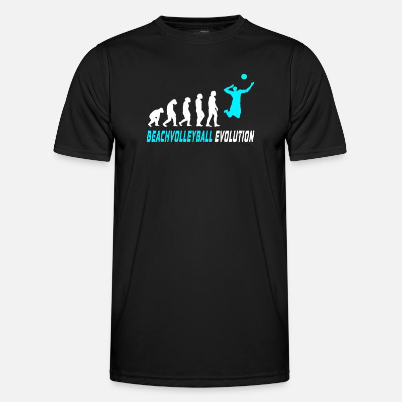 Beachvolleyball Evolution Design / Geschenkidee - Männer Funktions-T-Shirt - Schwarz