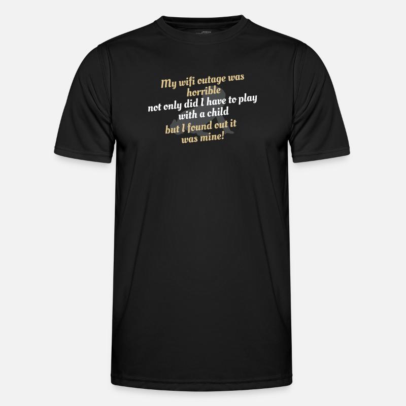 WLAN-Ausfall Eltern-Pointe - Männer Funktions-T-Shirt - Schwarz