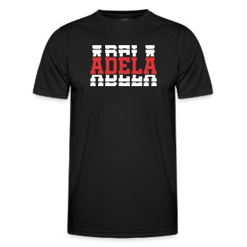 T-Shirt Adelia T-Shirt Geschenkidee gestapelter Text - Männer Funktions-T-Shirt - Schwarz - Vorne - AI Model Male 178 dark (178cm)