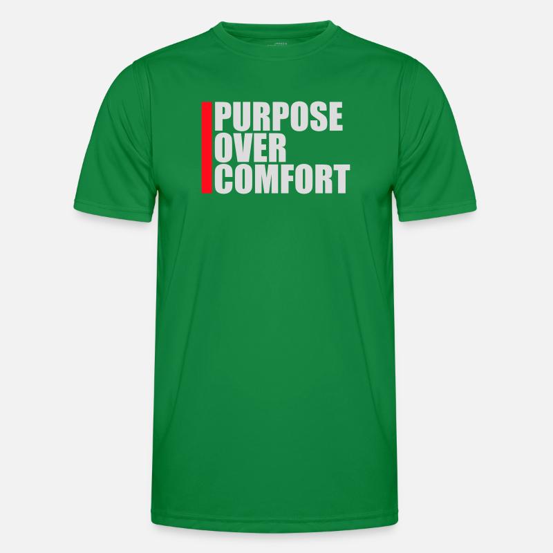 Purpose Over Comfort Motivation Mindset Growth Men's Functional T-Shirt