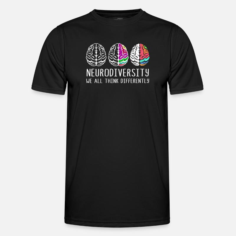 Neurodiversity Autism Brain ADHD Asperger - Men's Functional T-Shirt - black
