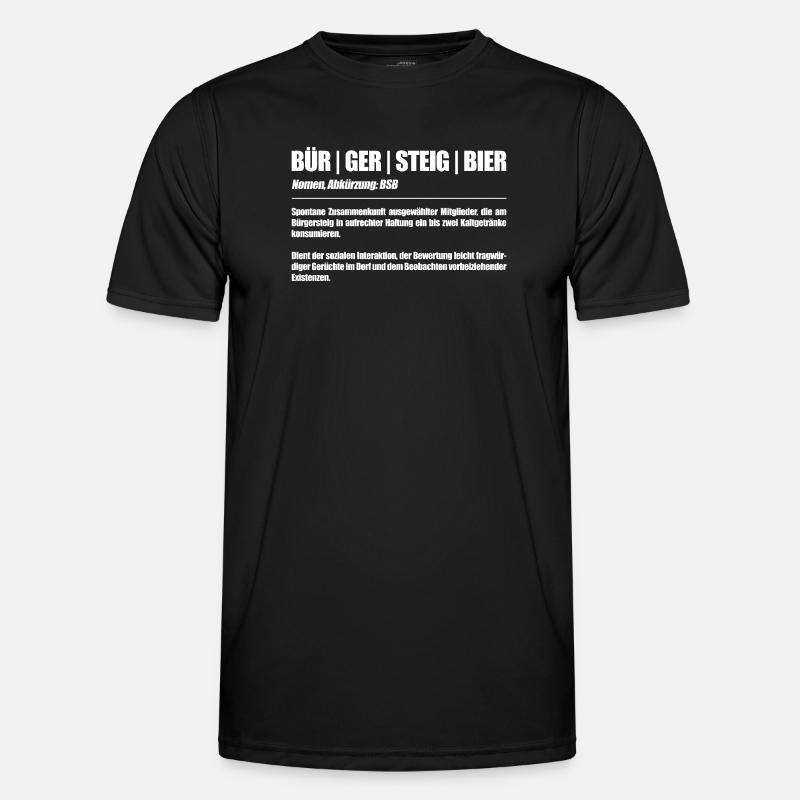 Bürgersteigbier Ortskontrollfahrt OKF - Männer Funktions-T-Shirt - Schwarz