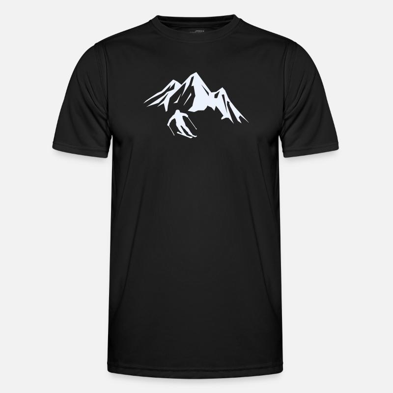 Summit Adventure Skier Silhouette - Men's Functional T-Shirt - black