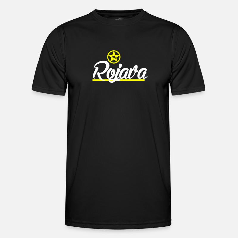 Rojava kurd - Männer Funktions-T-Shirt - Schwarz