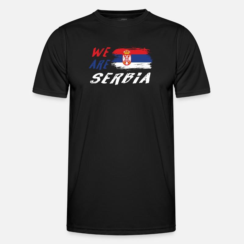 Wir sind Serbien - Männer Funktions-T-Shirt - Schwarz