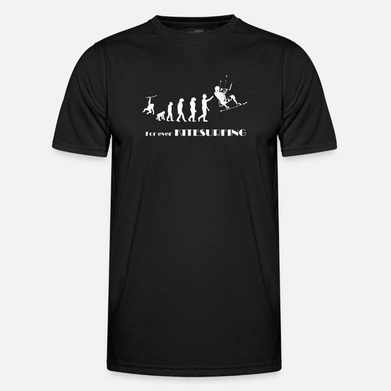Evolution KITESURFING -SURFER KITESURFER gift - Men's Functional T-Shirt - black