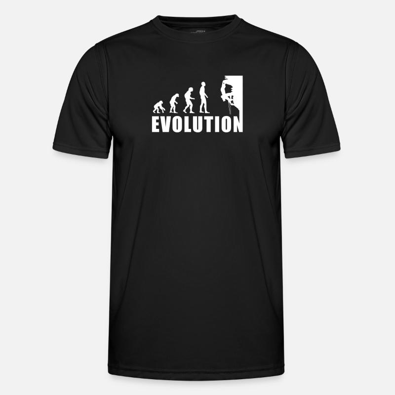 EVOLUTION Climbing Mountaineering Climbing Gift - Men's Functional T-Shirt - black