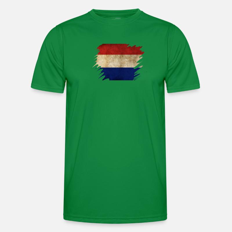 Conception du drapeau néerlandais Grunge T-shirt sport Homme