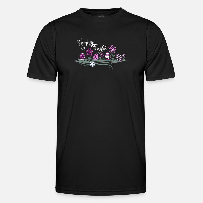 Easter Easter Eggs in the Grass - Men's Functional T-Shirt - black