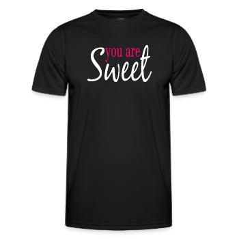 Inspirierende Liebesbotschaft im Schriftstil - Männer Funktions-T-Shirt - Schwarz - Vorne - AI Model Male 178 dark (178cm)